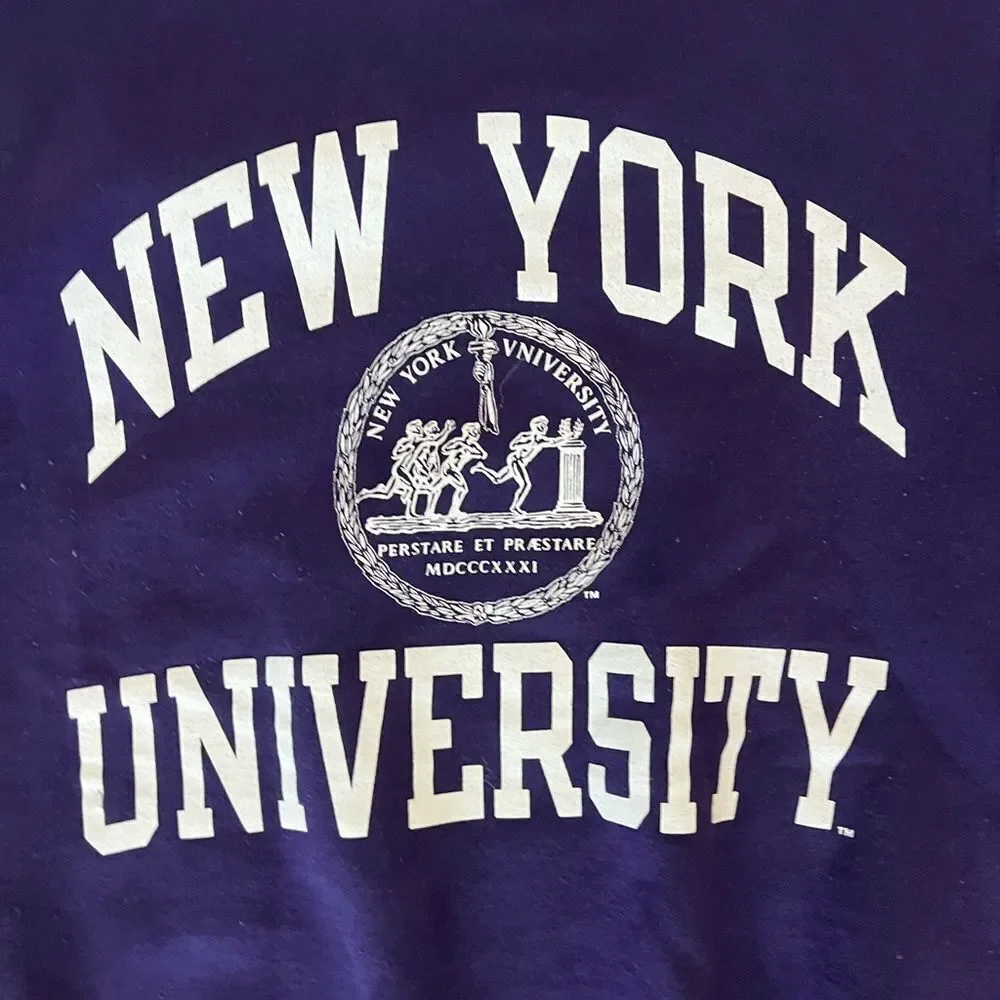 Retro NYU New York university bobcats sweatshirt XS Adam Sandler Alumni REDUCED - Picture 2 of 3